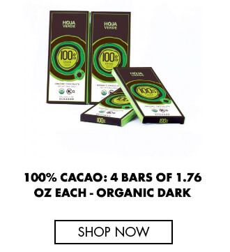 100% cacao 4 bars - Organic dark chocolate