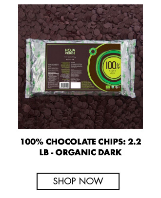 100% chocolate chips - organic dark chocolate