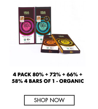4 pack bars - Chocolate from ecuador