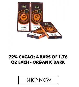 72% cacao - Organic dark chocolate
