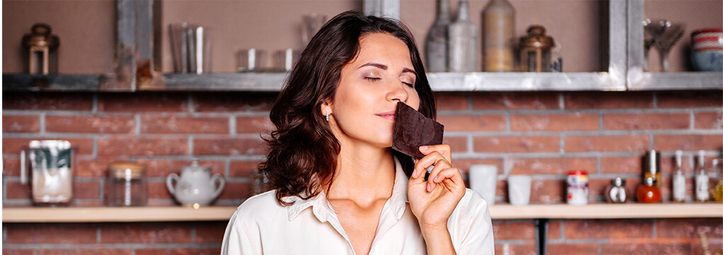 The dark chocolate aroma