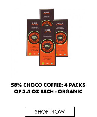 58% CHOCO COFFEE: 4 PACKS OF 3.5 OZ - DARK CHOCOLATE
