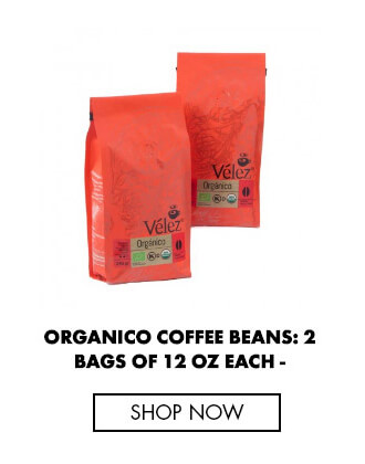 ORGANICO COFFEE BEANS: 2 BAGS OF 12 OZ EACH - GOURMET COFFEE FROM ECUADOR
