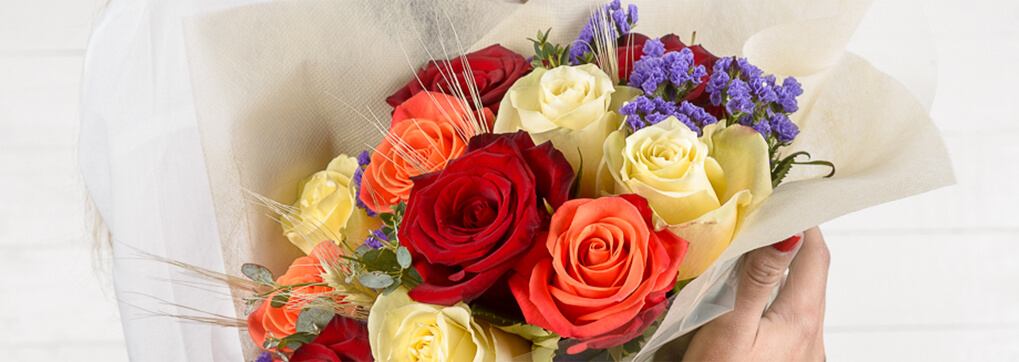 Long stem roses add a touch of class and romance