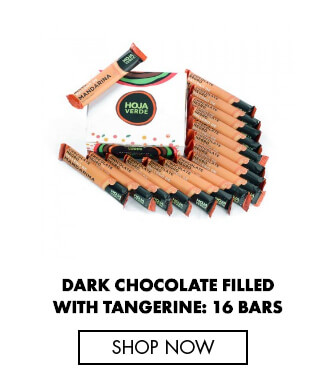 Dark chocolate filled with tangerine