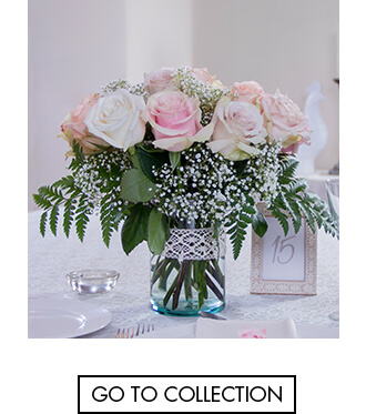 DIY roses centerpiece