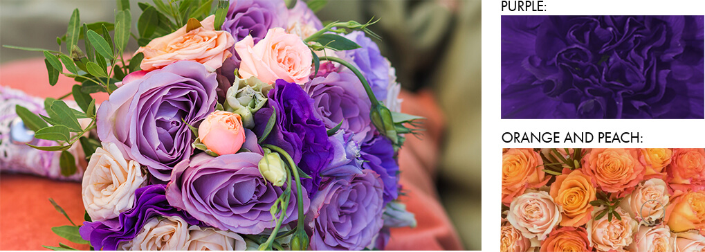 Trendiest Wedding Palettes inspired in purple flowers
