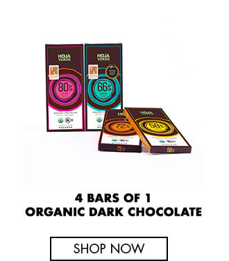 4 bars of 1 organic dark chocolate