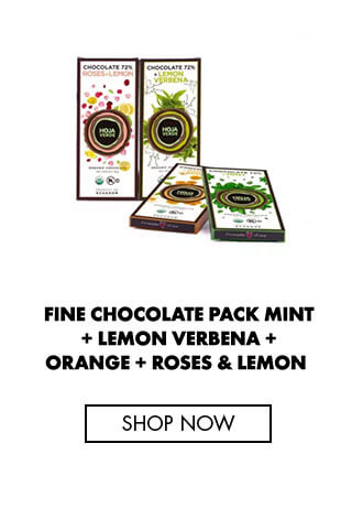 Fine chocolate pack mint + lemon verbena + orange + roses & lemon