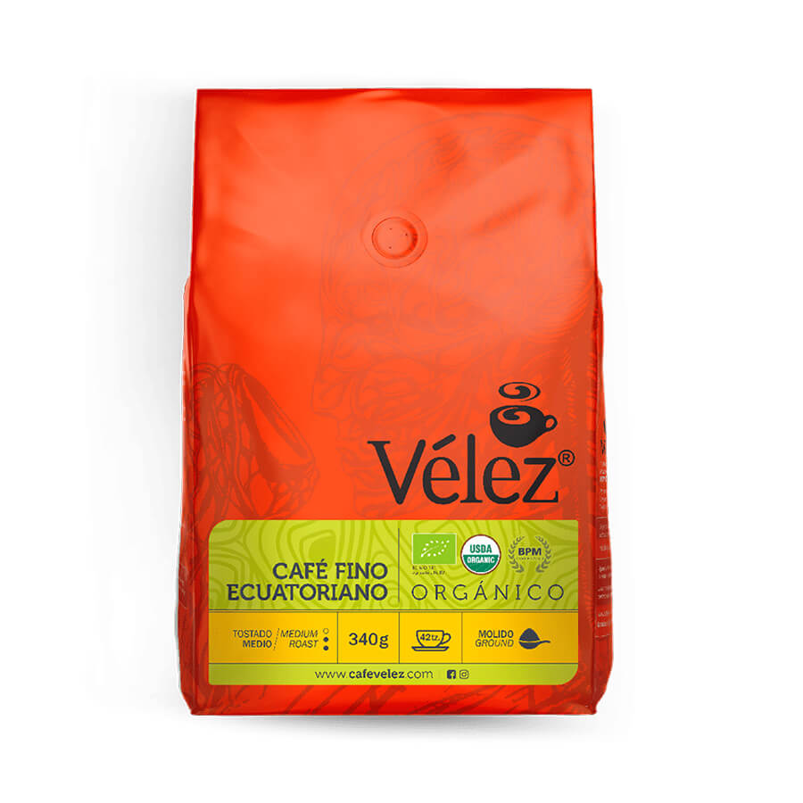 Organic Ground Coffee: 4 Bags of 12 Oz Each - Gourmet Coffee from Ecuador
